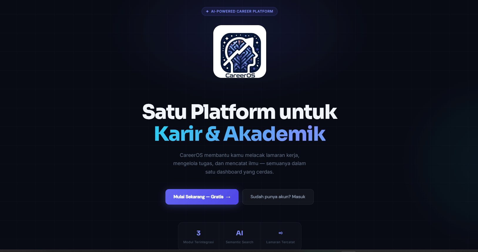 Landing page CareerOS